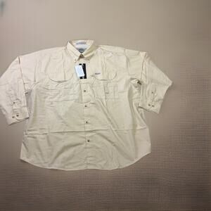 NWT Tiger Hill Fishing Shirt Men’s 2XL Khaki Long Sleeve Vented Performance